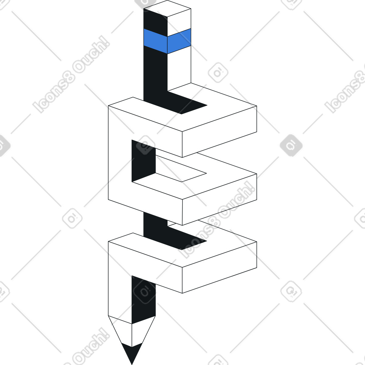 Ilustración Lápiz en estilo Midnight a descargar en PNG y SVG