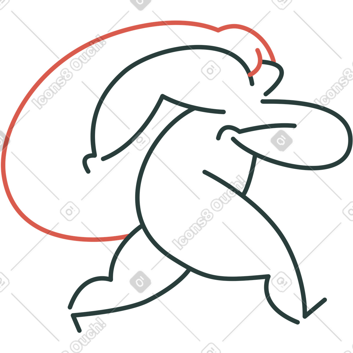 Ilustración Niña en estilo Macaroni a descargar en PNG y SVG