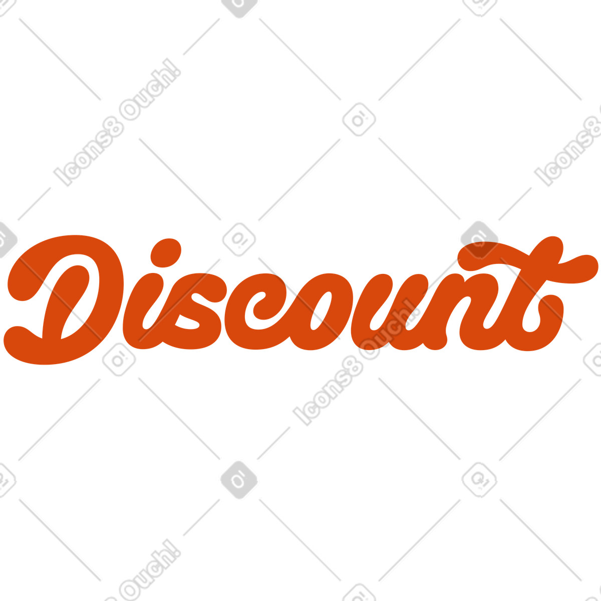 下载 Orange 风格的 刻字折扣文本 插画，支持 PNG、SVG 格式