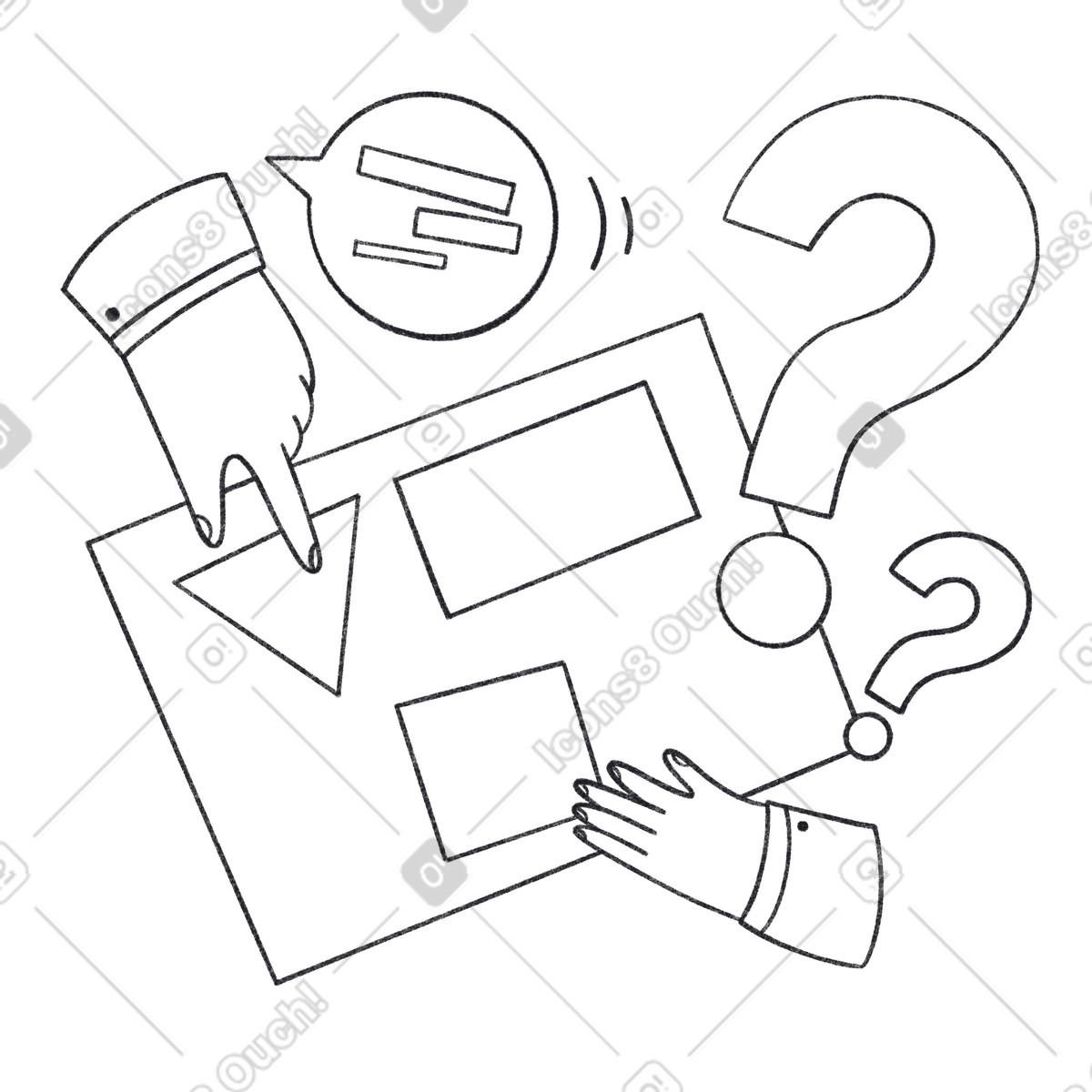 Ilustración Educación preescolar de los niños y el estudio formas geométricas simples. en estilo Bonbon Line a descargar en PNG SVG