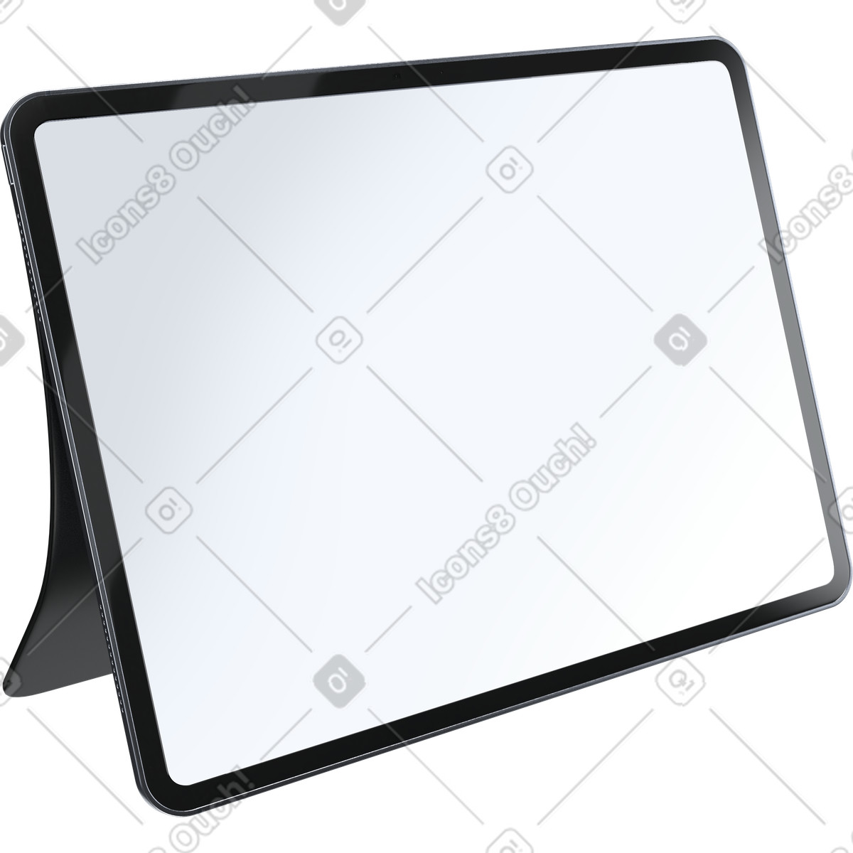 Desktop display mockup, widescreen monitor view, product demo illustration in PNG, SVG