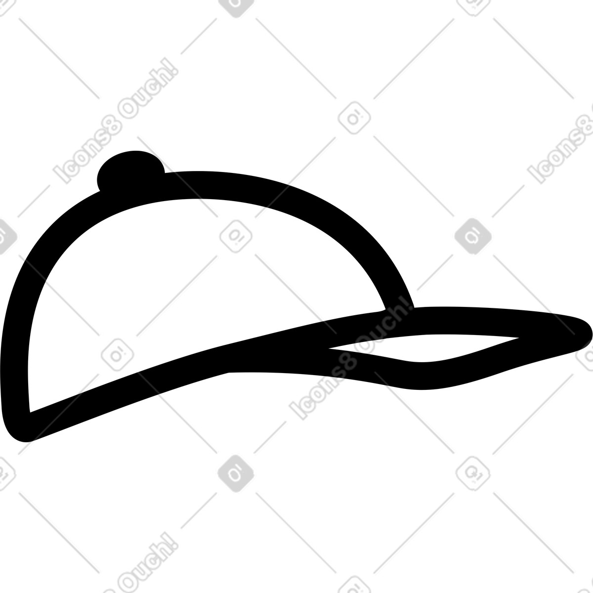 Ilustração de Boné beisebol branco em no estilo Transistor para baixar em PNG, SVG