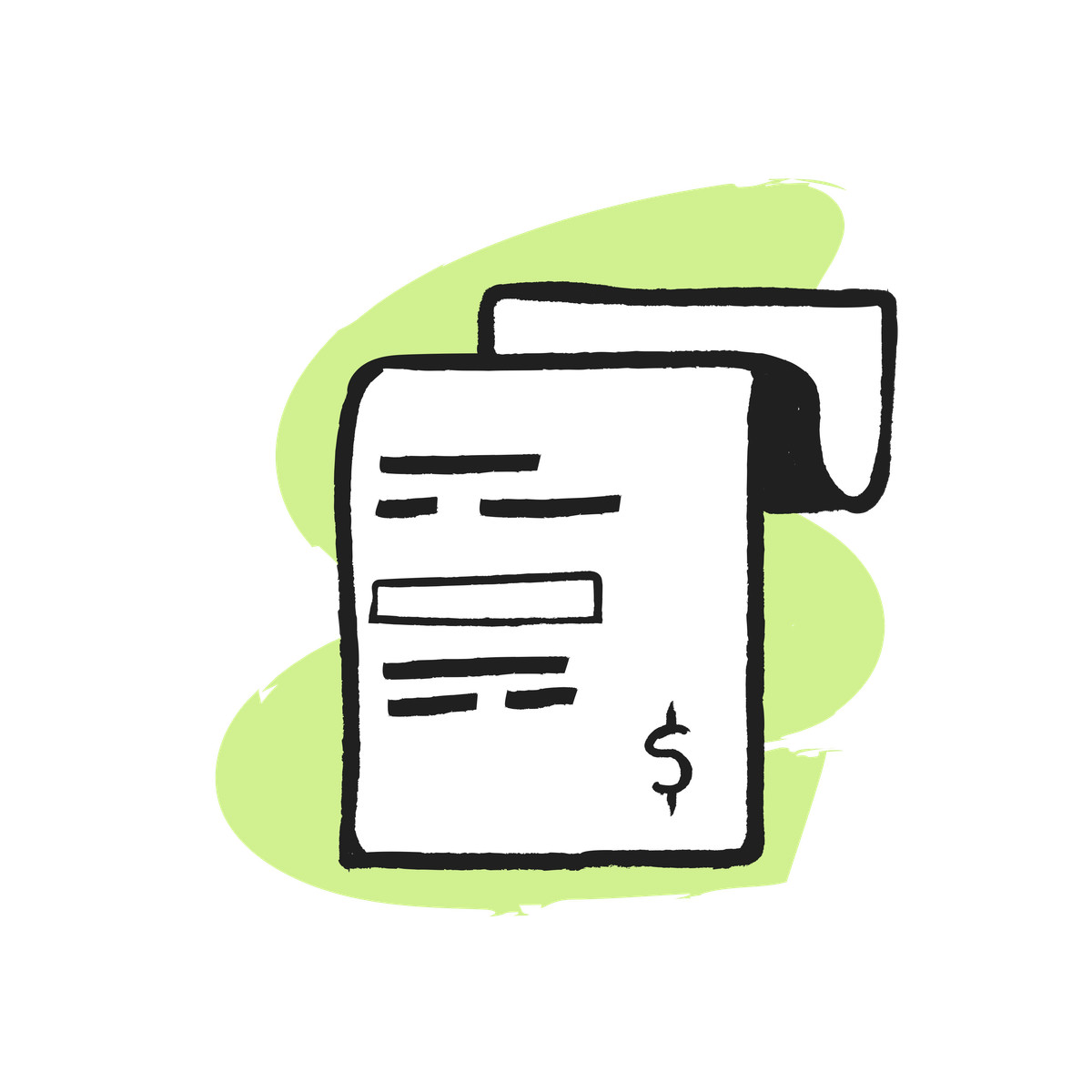 Illustration Business invoice or checkout process dans le style Pixeltrue icons à télécharger aux formats PNG, SVG