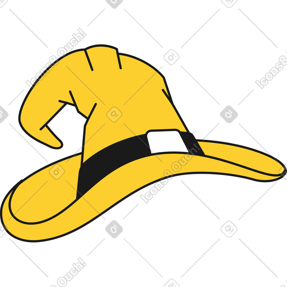 Illustration Chapeau de sorcière dans le style Taxi à télécharger aux formats PNG, SVG