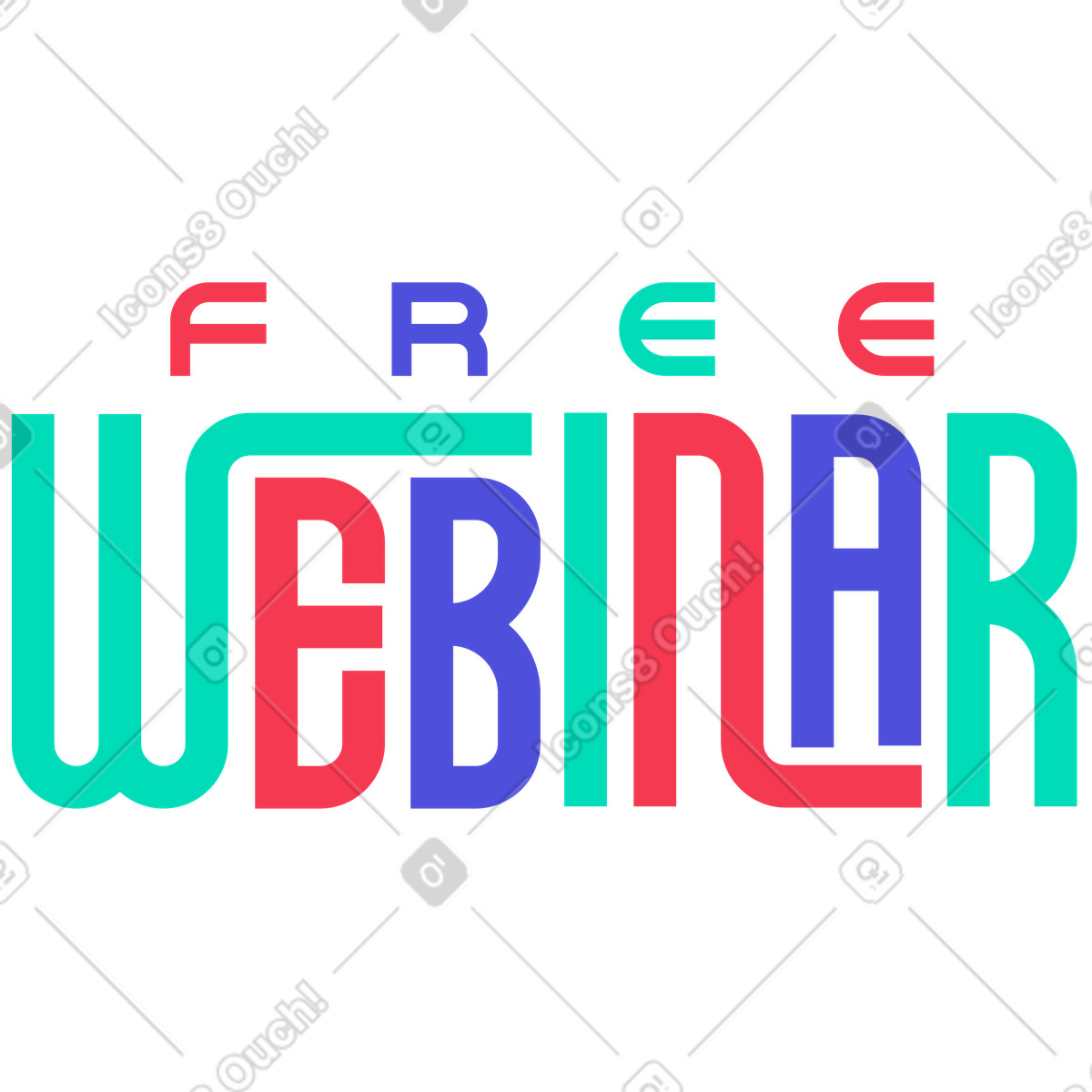 Kostenloses webinar zum beschriften von texten im symmetrischen stil-Illustration Lettering-Stil als Download in PNG, SVG