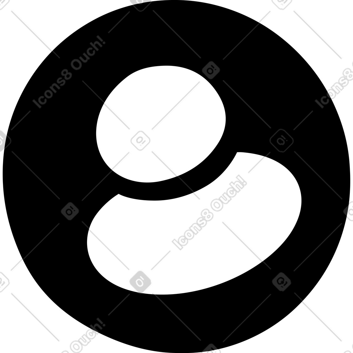 User icon circled illustration in Journal style download in PNG, SVG