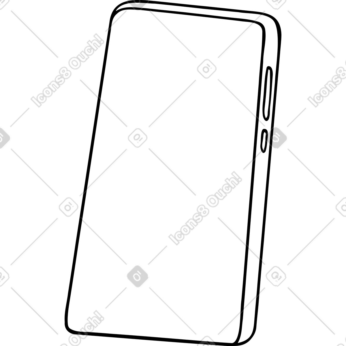 Illustration Grand smartphone dans le style Journal à télécharger aux formats PNG, SVG