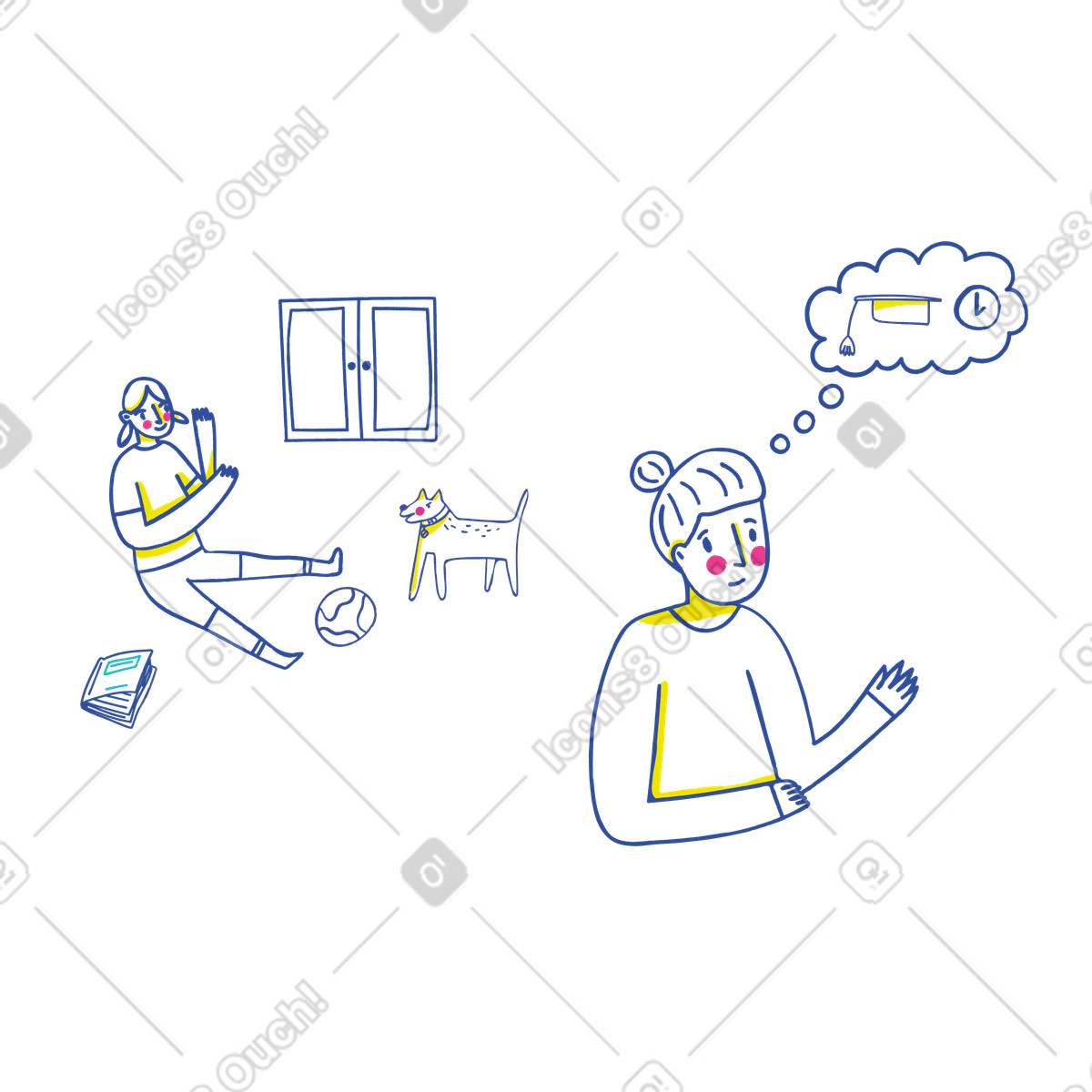 下载 Lime 风格的 考试快到了 插画，支持 PNG、SVG 格式