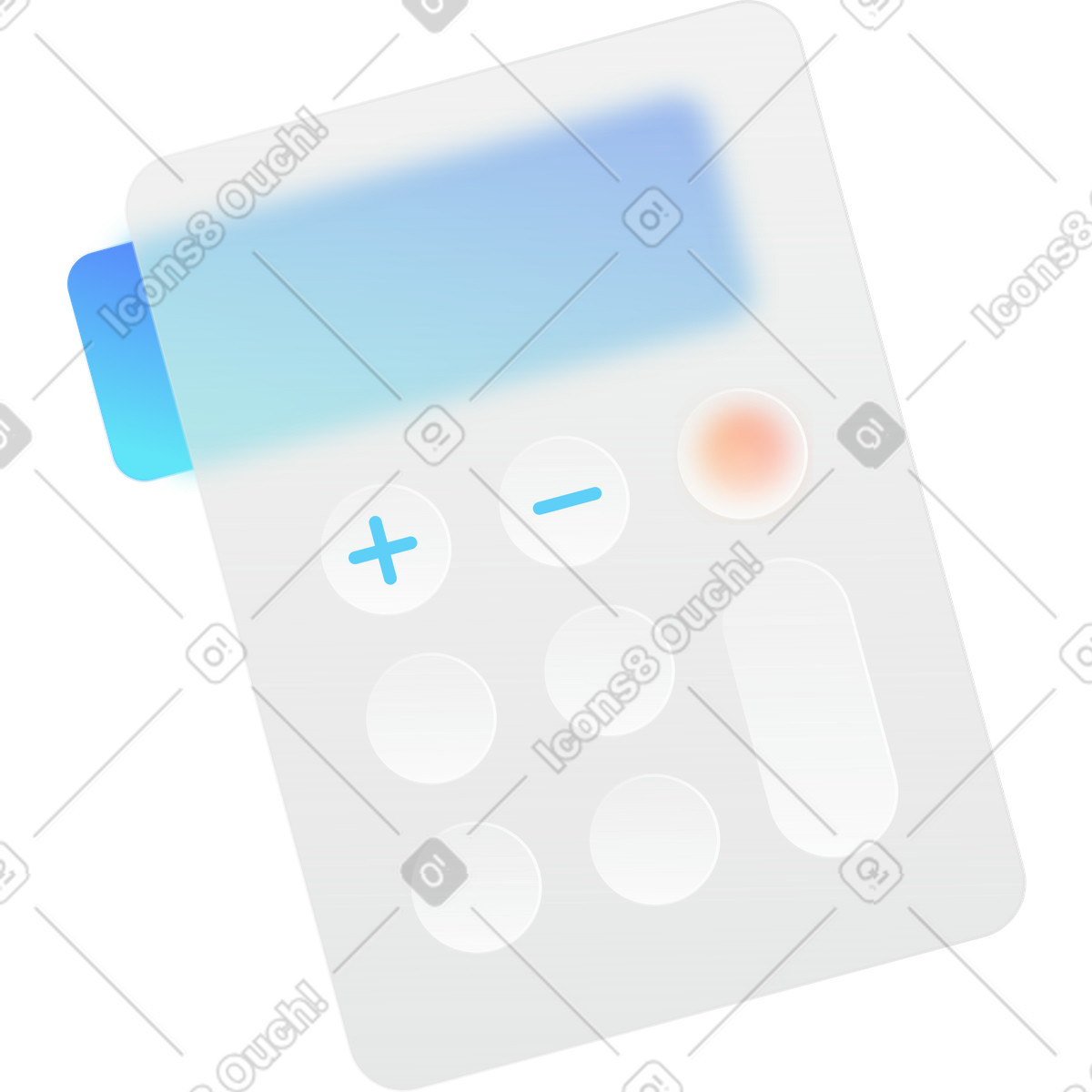 Calcolatrice trasparente illustrazione in stile Morphis scarica in PNG, SVG