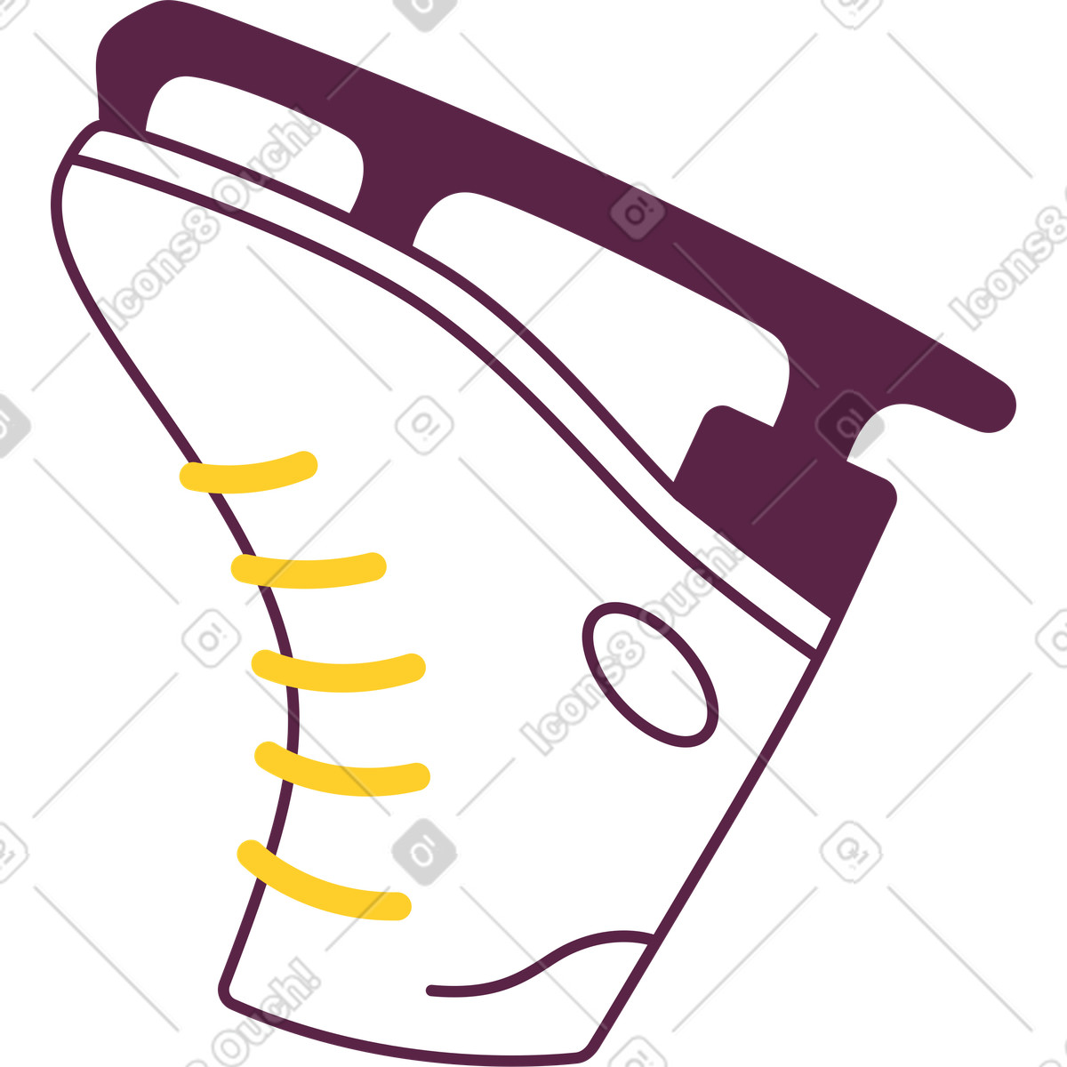 Ilustración Patinaje artístico blanco en estilo Sammy a descargar en PNG y SVG