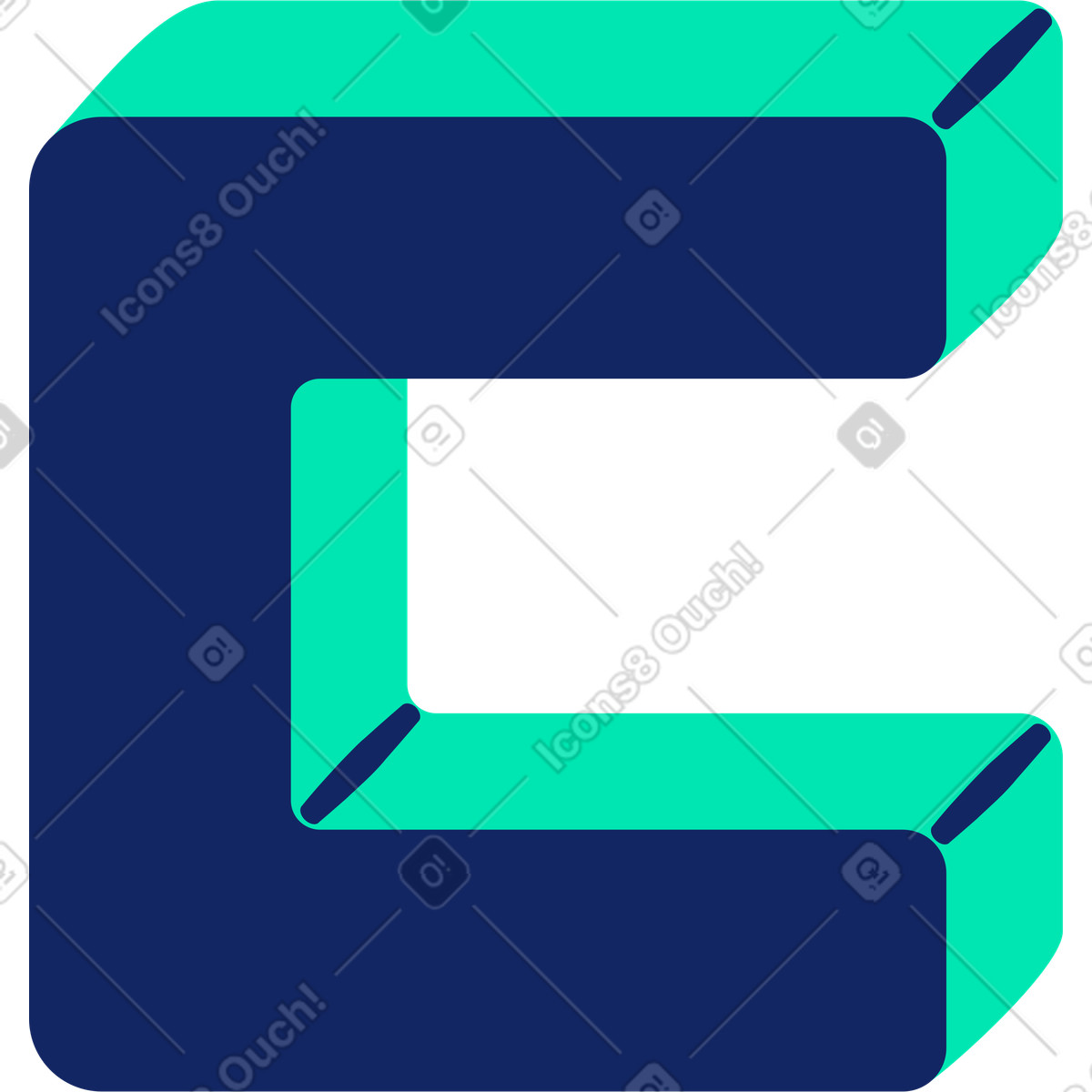 Letter c illustration in Cyborg style download in PNG, SVG
