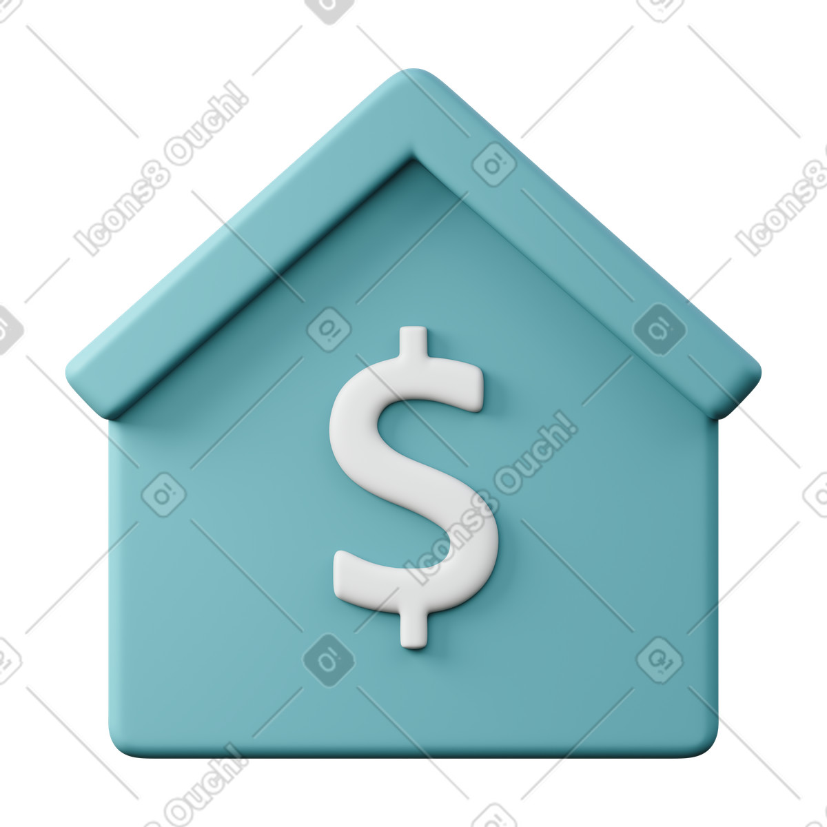 Illustration Maison à louer dans le style 3D Sugary télécharger aux formats PNG, SVG