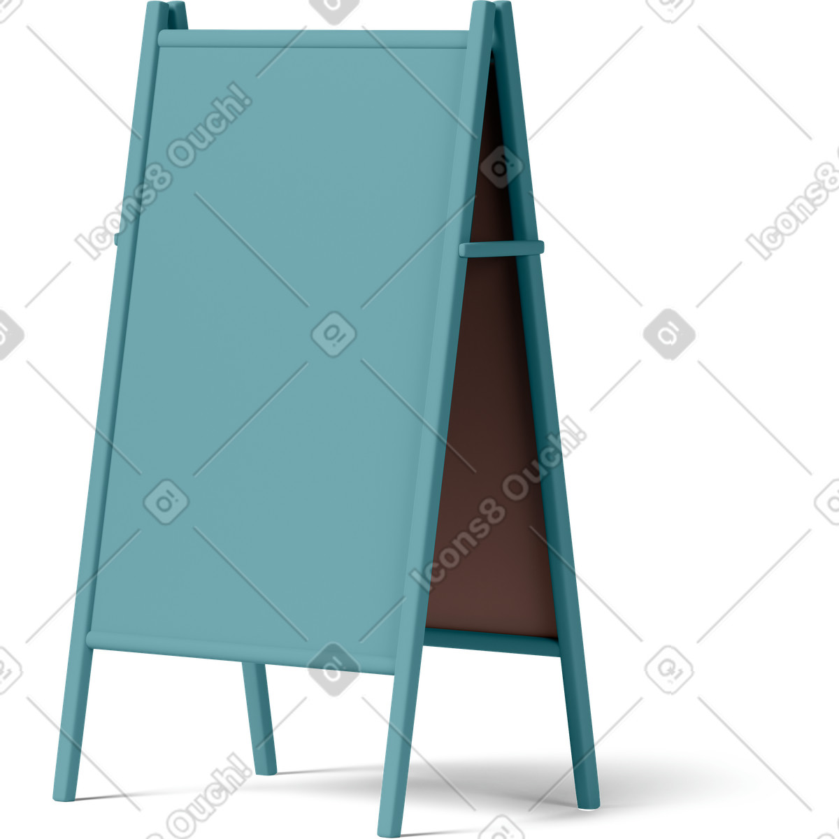 Ilustração de Blue pavement sign board em no estilo 3D Casual life para baixar em PNG, SVG