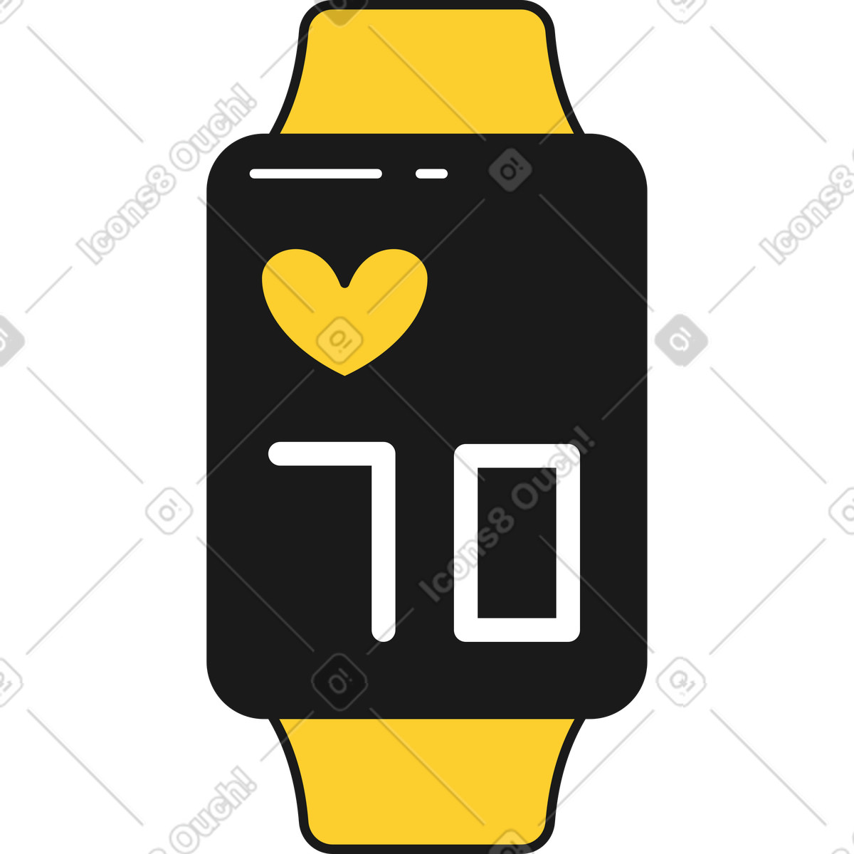 Fitness bracelet-Illustration im Taxi-Stil als Download in PNG, SVG