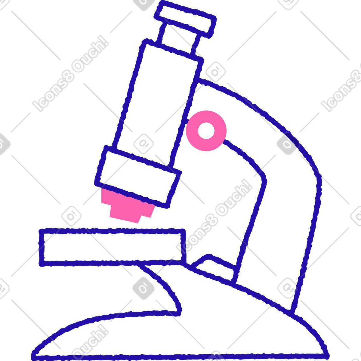 Microscope illustration in Whimsy style download in PNG, SVG