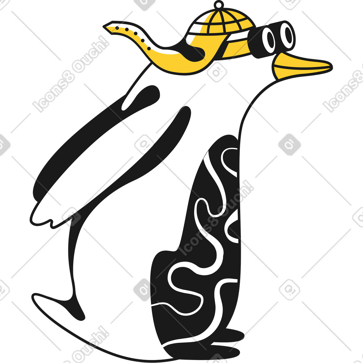 下载 Taxi 风格的 企鹅 插画，支持 PNG、SVG 格式