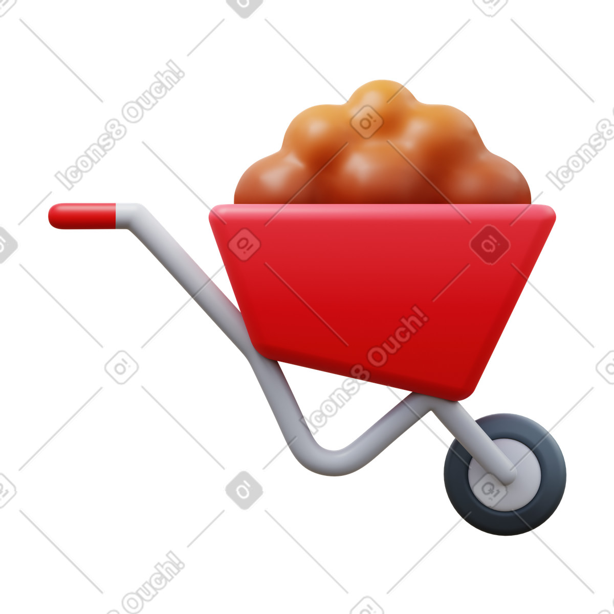 Ilustração de Wheelbarrow em no estilo 3D Fluency para baixar em PNG, SVG
