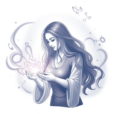 A figure of Melian is depicted, surrounded by a swirling magical aura. She is focused intently on her craft, her hands deftly weaving strands of shimmering energy. The atmosphere is charged with mysticism, as intricate patterns and symbols emanate from her work. Her long hair flows elegantly around her, blending with the vibrant energies that surround her. There are ethereal lights and faint outlines of ancient runes floating in the air, enhancing the sense of enchantment and power in the scene.