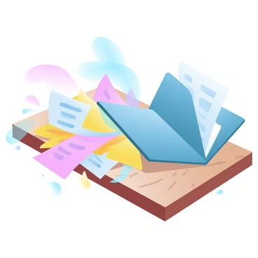 A wallet is lying open on a wooden table, with a pile of colorful receipts spilling out from it. The receipts feature various designs, showcasing bright hues such as pink, yellow, and blue. Some receipts are partially crumpled, adding texture to the scene. The wooden table has a natural finish, with visible grain patterns that contrast with the vibrant colors of the receipts.
