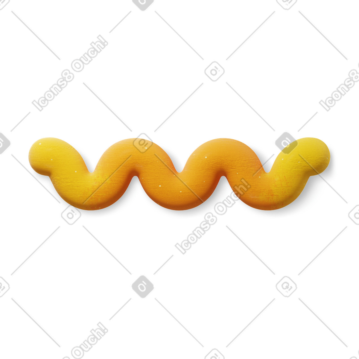 Illustration Forme de ligne ondulée dans le style 3D Microsoft Fluent à télécharger aux formats PNG, SVG