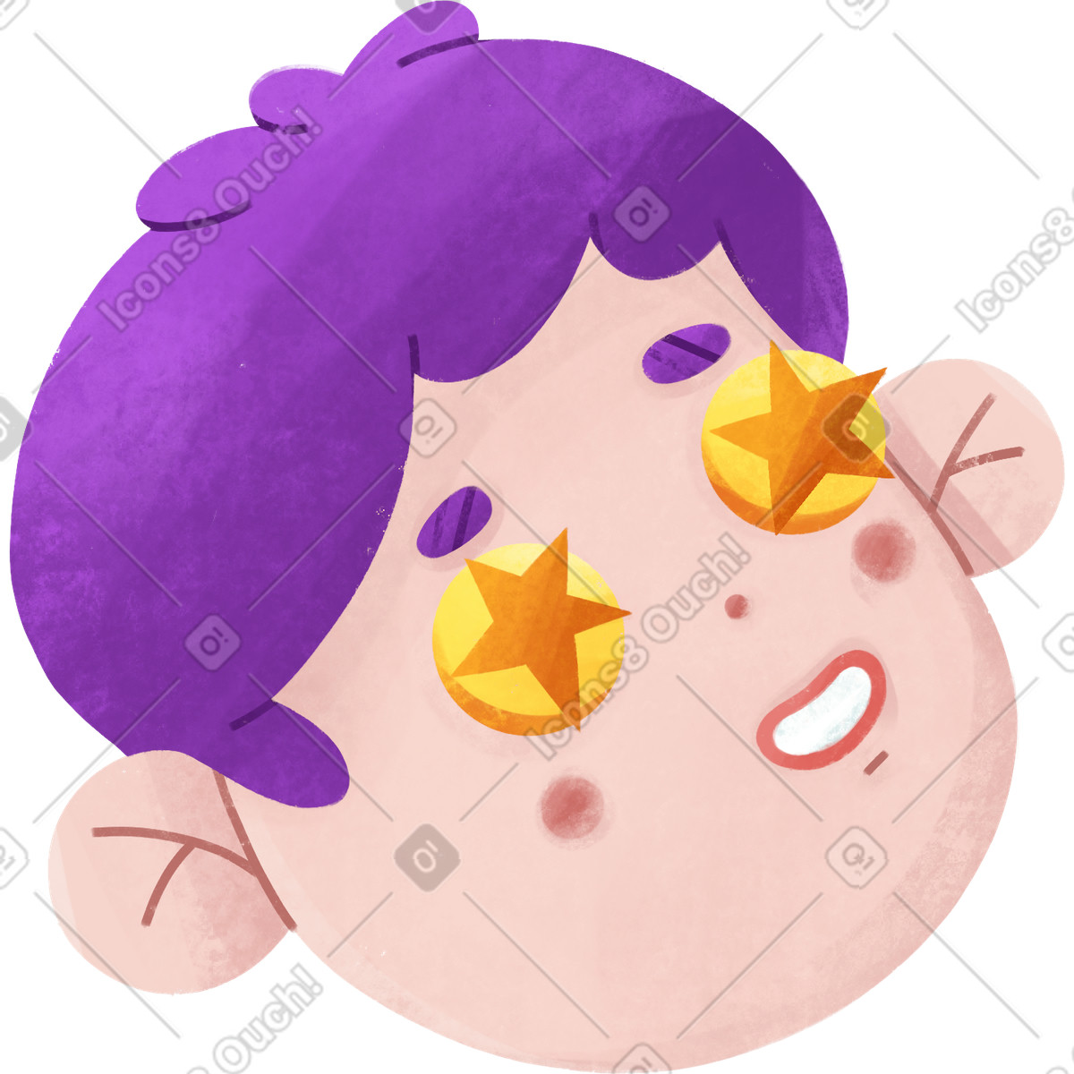 Illustration Garçon avec des pièces dans le style Bonbon à télécharger aux formats PNG, SVG