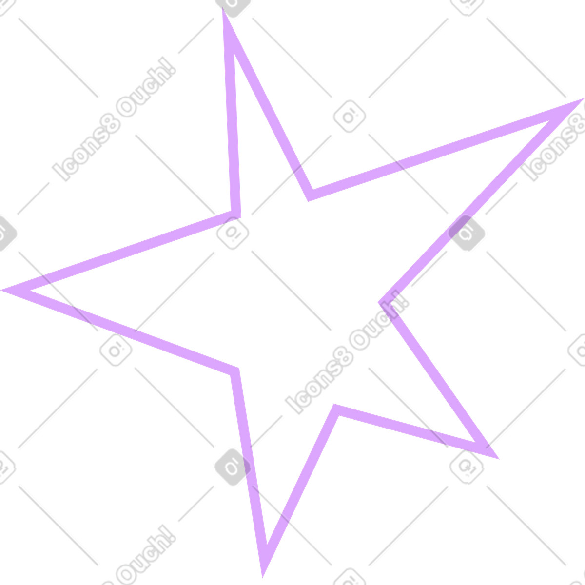 Иллюстрация Кривая звезда в стиле Grapy — скачать в форматах PNG, SVG