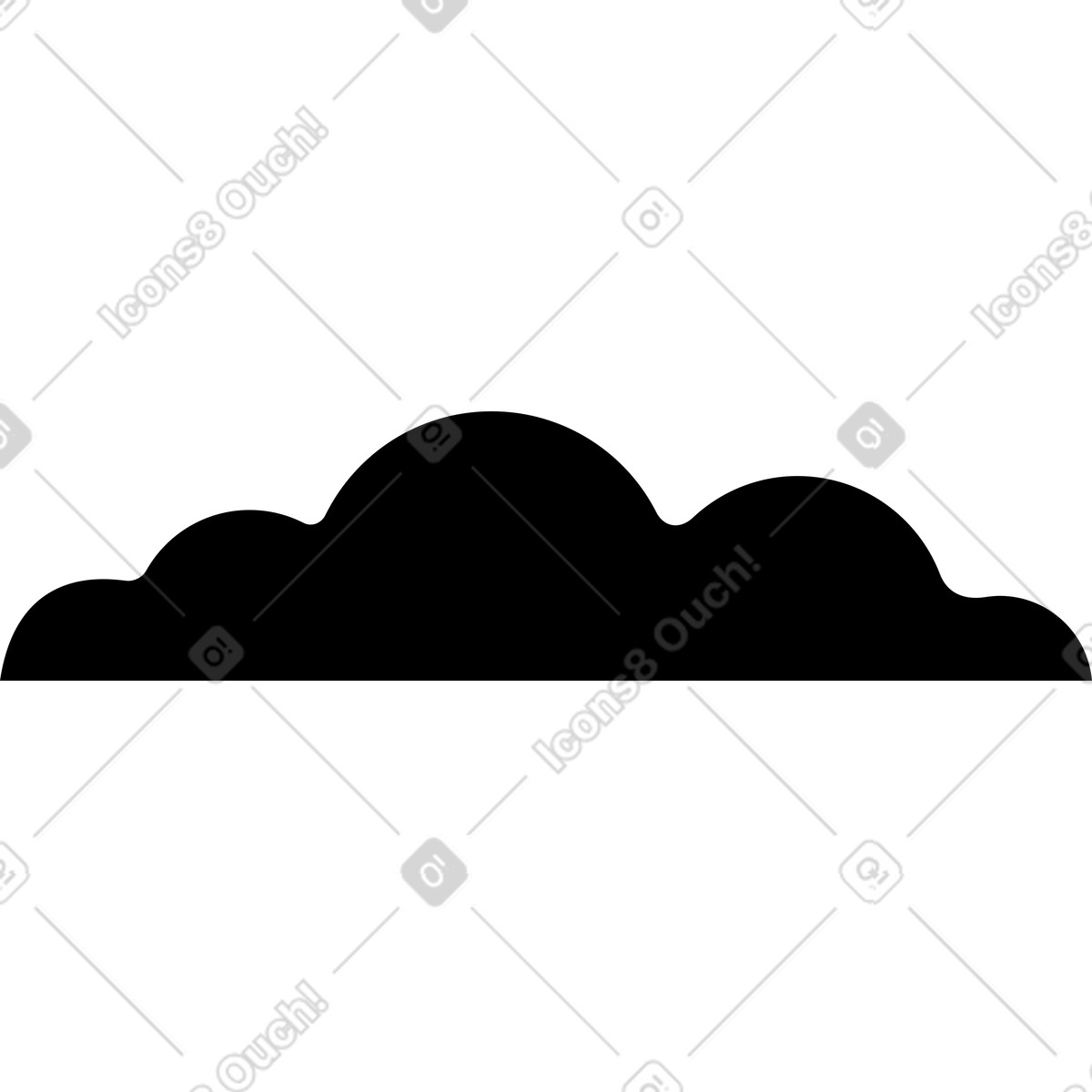 下载 Flat 风格的 乌云 插画，支持 PNG、SVG 格式