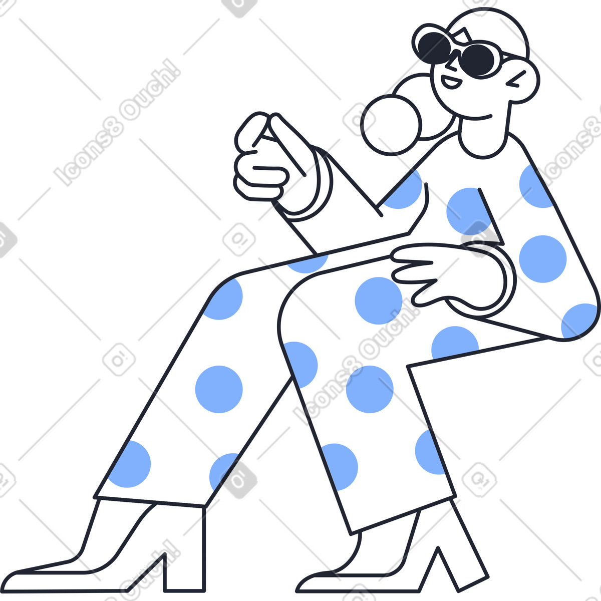 Ilustración Mujer en estilo Pablita a descargar en PNG y SVG