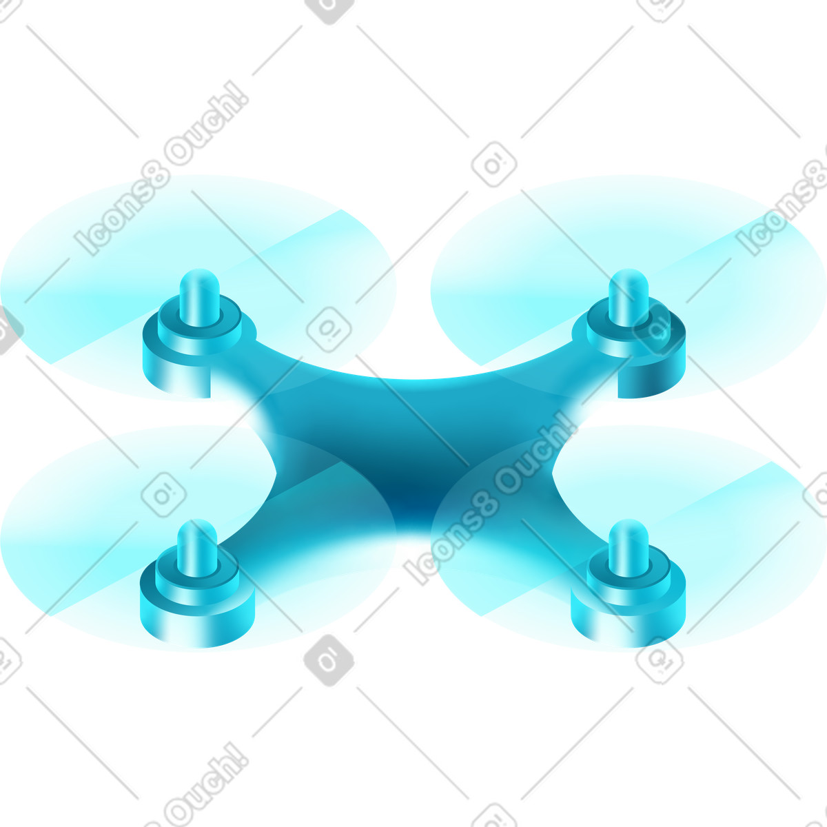 Ilustração de Drone isométrico em no estilo Glare para baixar em PNG, SVG