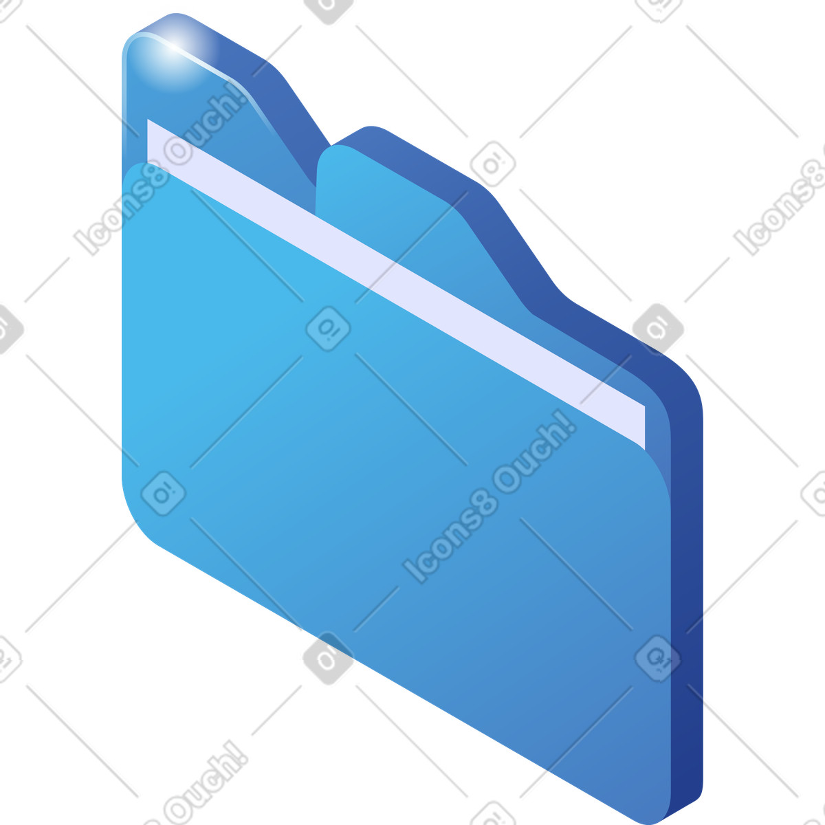 Folder symbol for data management and document organization in operating system illustration Quantum style download PNG, SVG