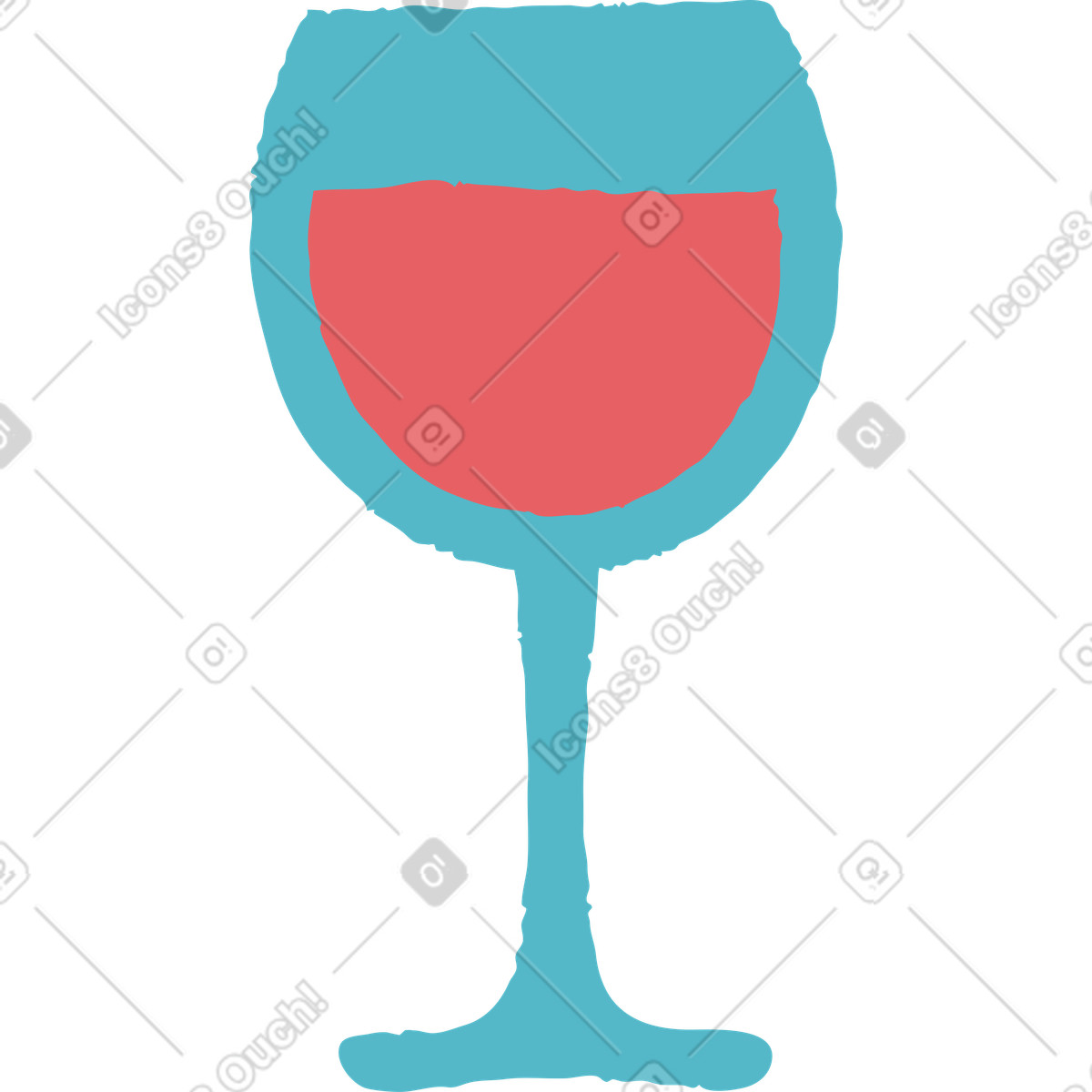Flamenco スタイルの ワイングラス のイラストをPNG、SVG形式でダウンロード