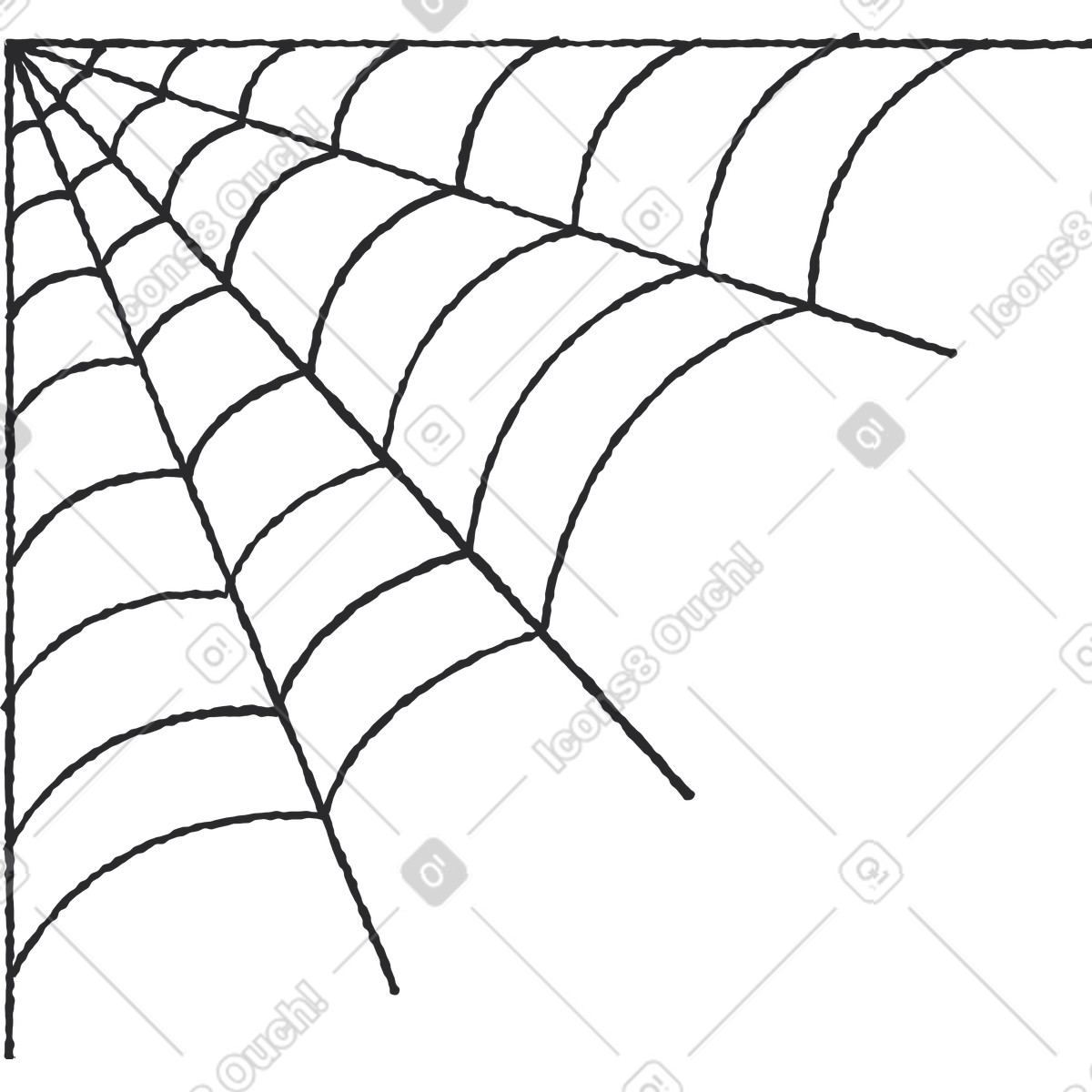 Ilustração de Teia aranha em no estilo Pablo para baixar em PNG, SVG