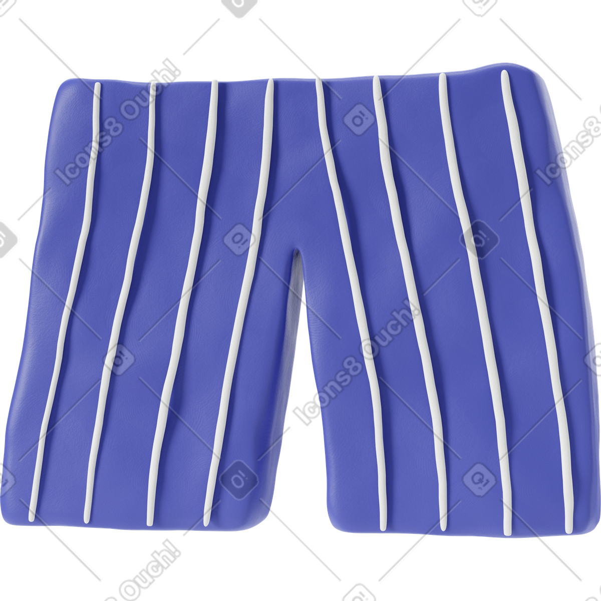 Ilustração de Calça azul com listras brancas em no estilo 3D Stripy para baixar em PNG, SVG