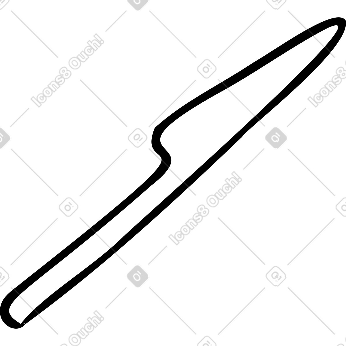 Ilustração de Faca pequena em no estilo Marks para baixar em PNG, SVG