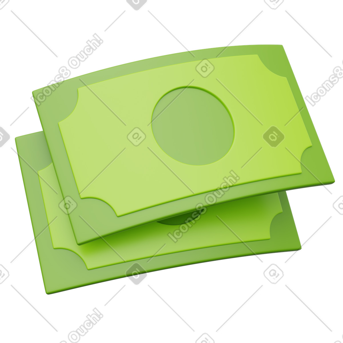 Illustration Money savings with cash stack dans le style 3D Playful à télécharger aux formats PNG, SVG