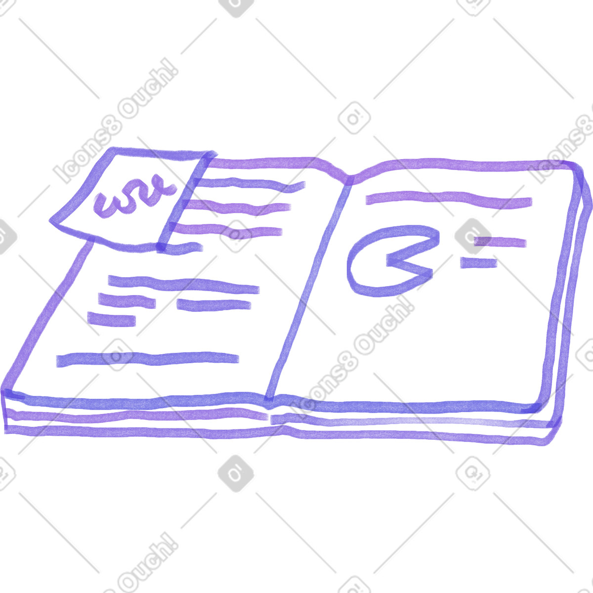 Copybook illustration in Marker style download in PNG, SVG