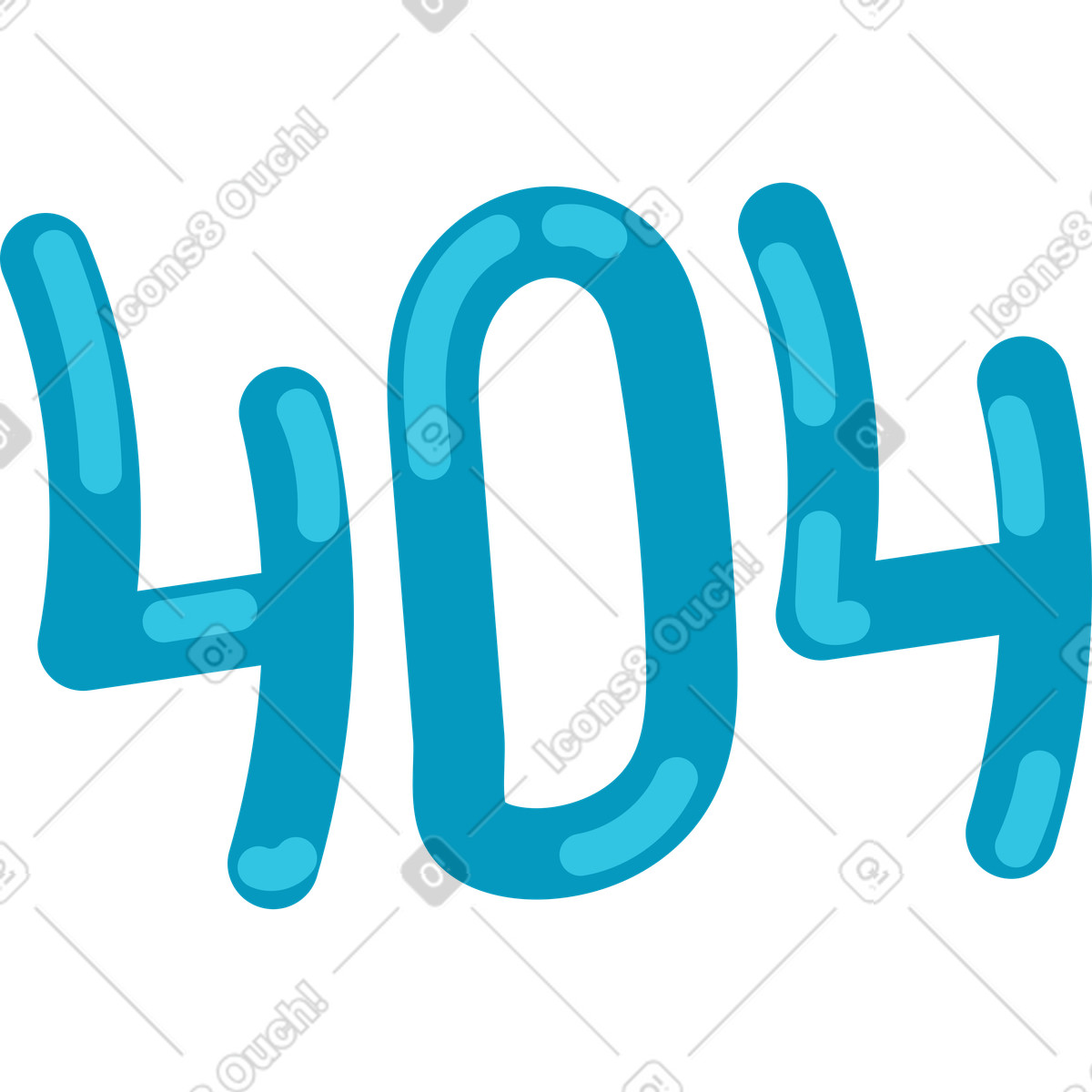 Arabica 스타일의 404 sign 일러스트레이션 PNG, SVG 다운로드