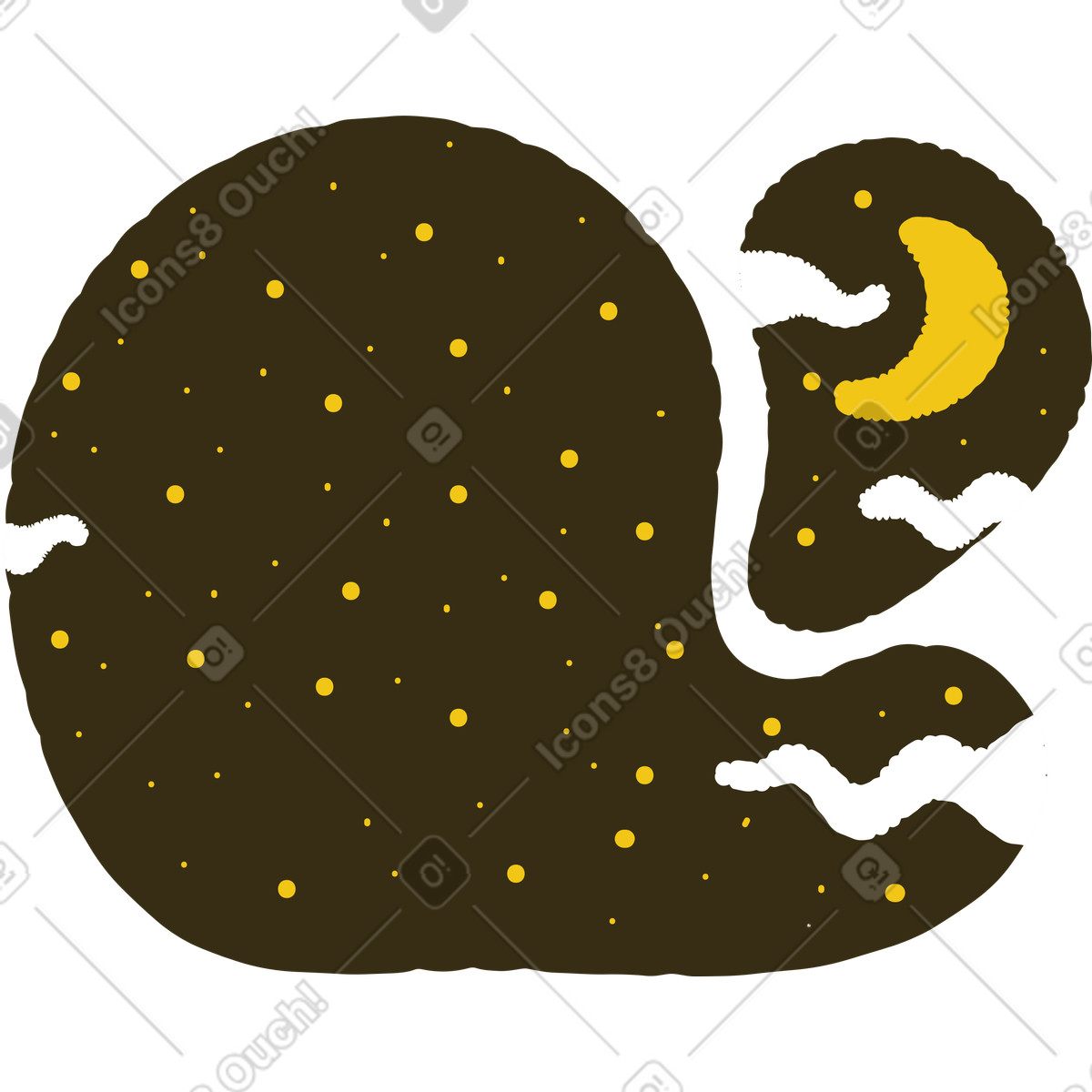 Ilustração de Noite em no estilo Bermuda para baixar em PNG, SVG