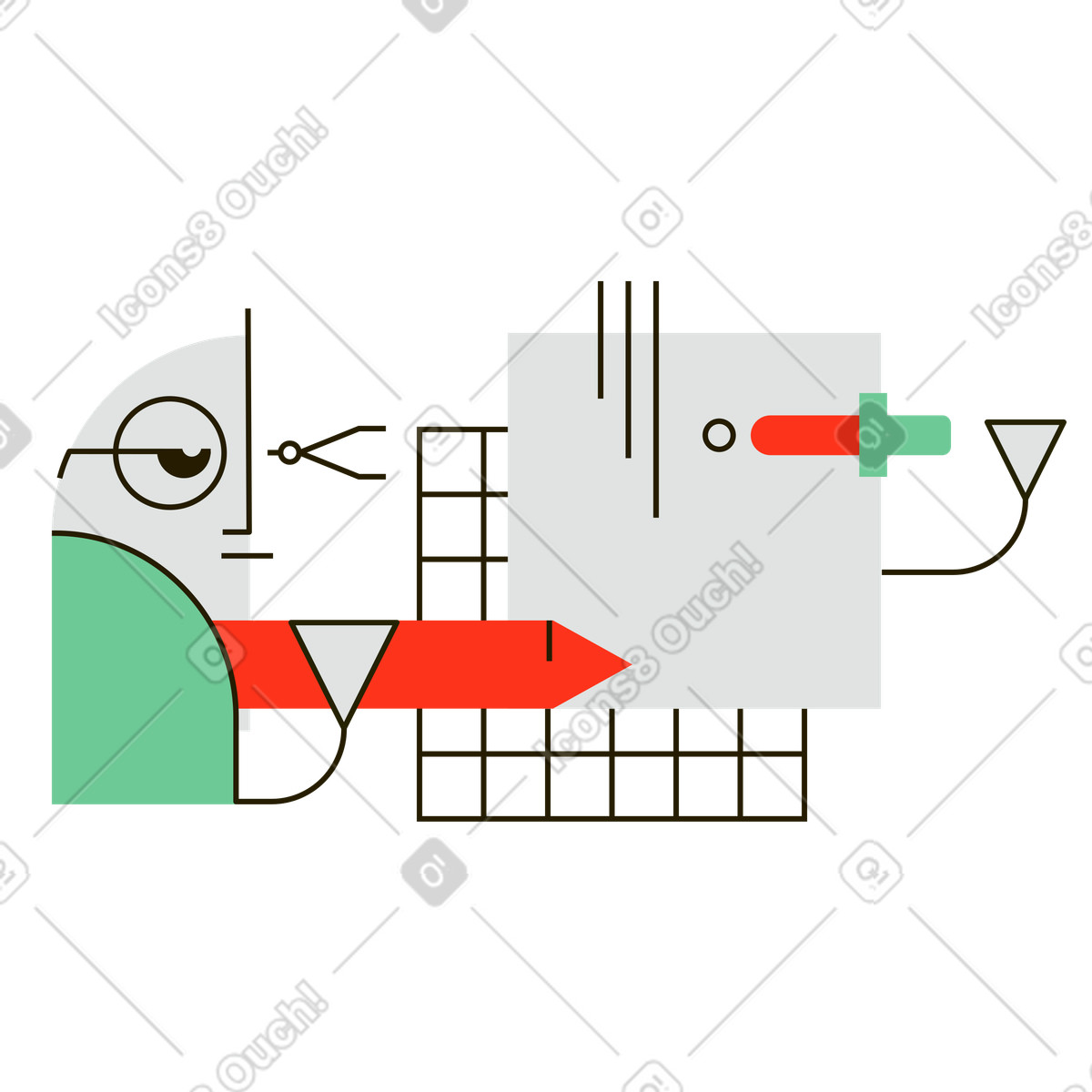 Geom 스타일의 그래픽 디자인 일러스트레이션 PNG, SVG 다운로드