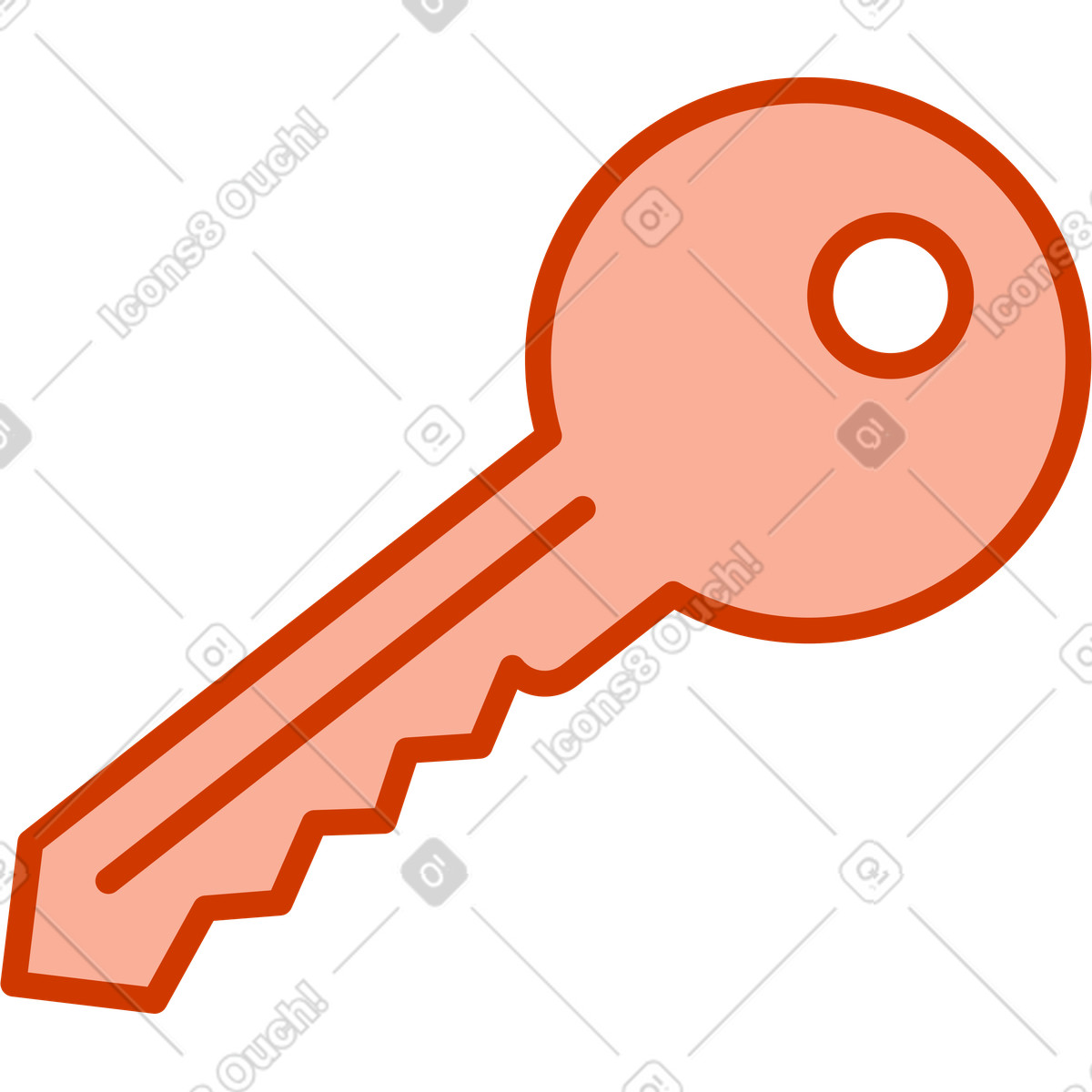 Ilustración Llave en estilo Natty a descargar en PNG y SVG