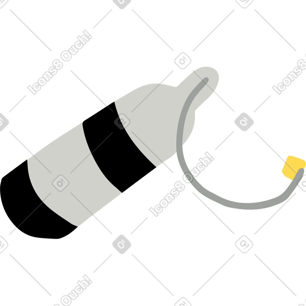 Oxygen tank illustration in PNG, SVG