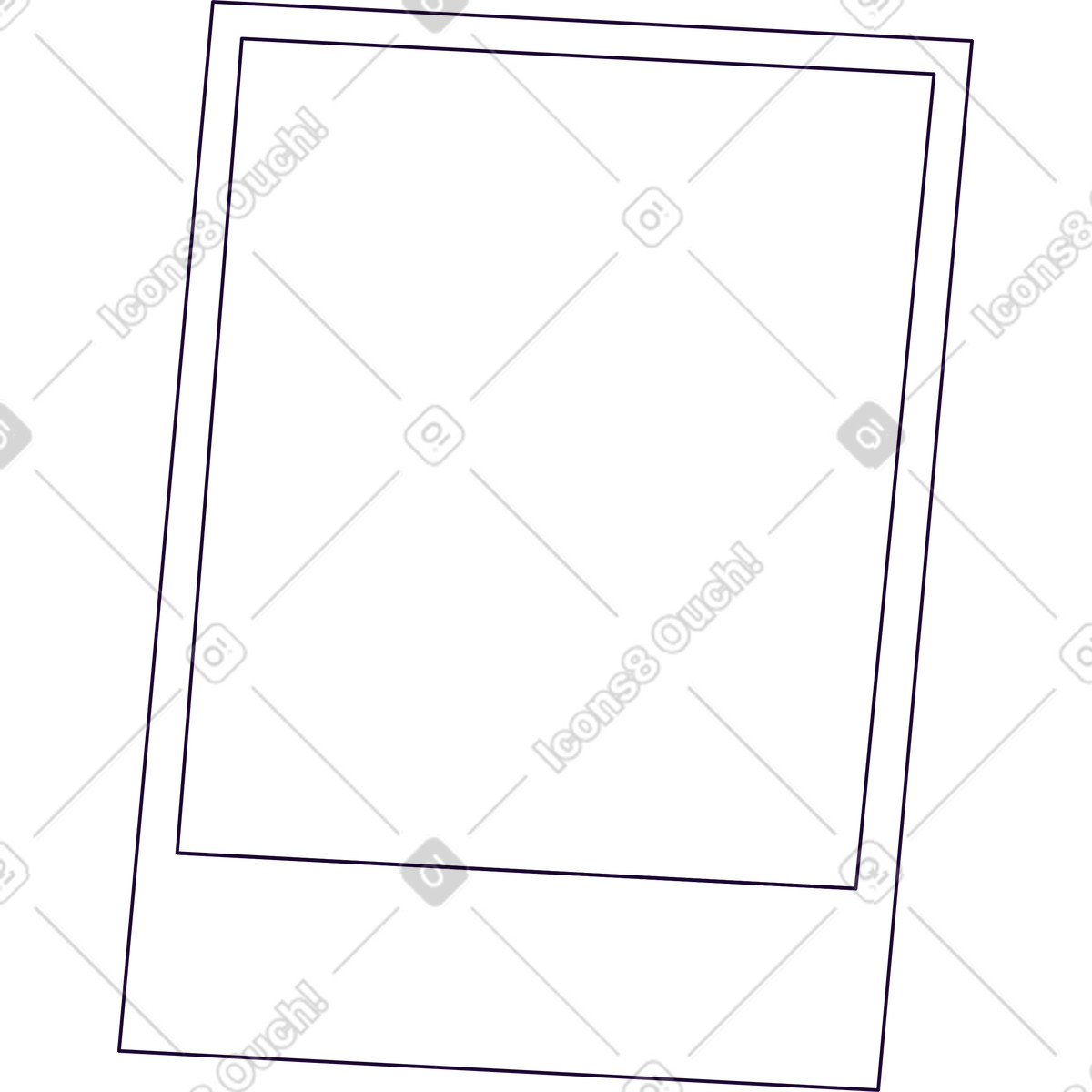 Cornice per foto bianca illustrazione animata in stile Martina scaricabile in GIF, Lottie (JSON), AE