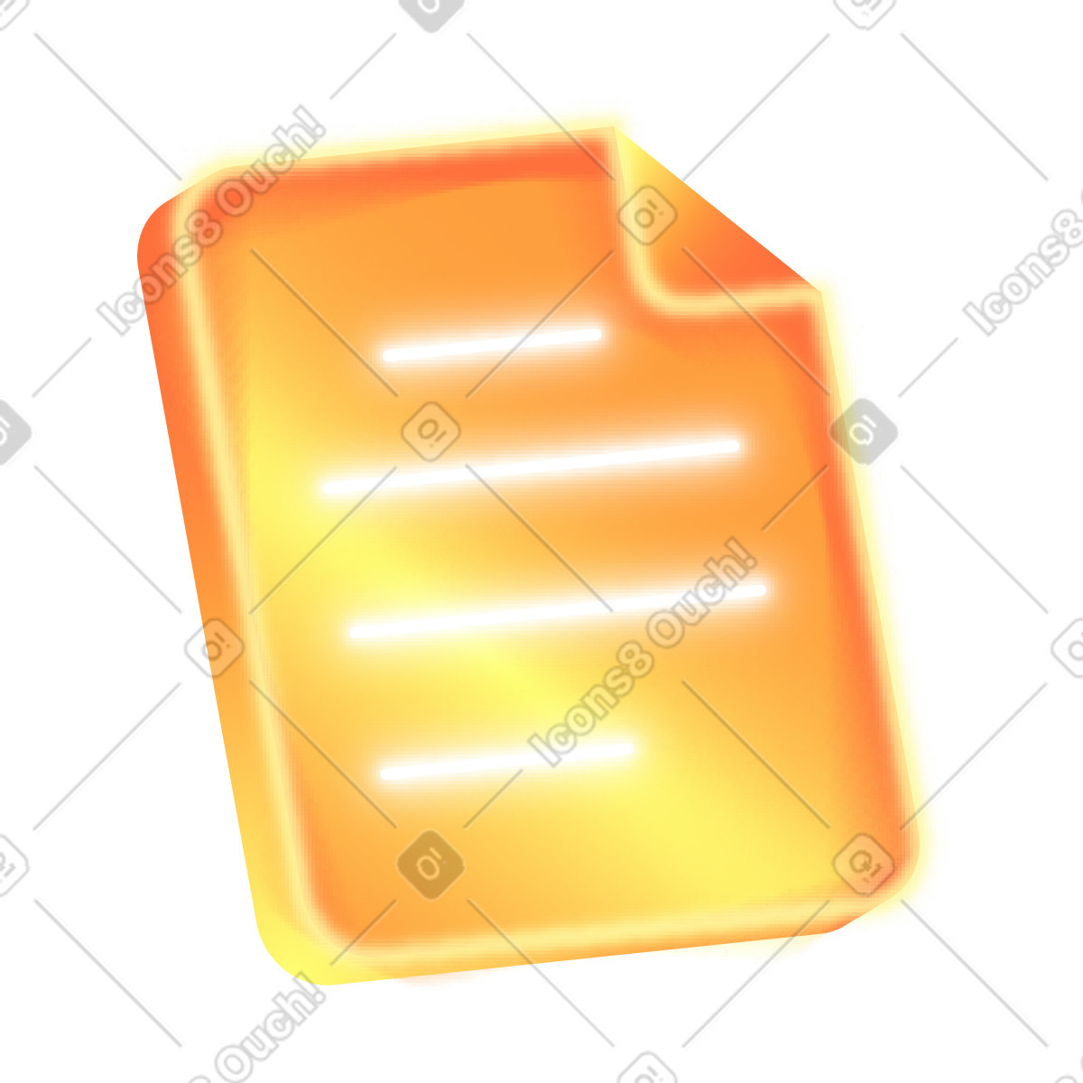 Document sign illustration in Burst style download in PNG, SVG