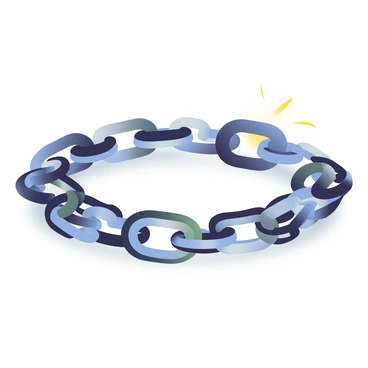 A fashionable bracelet made from intertwined bike chains is displayed prominently in the center of the image. The bracelet features a series of shiny, metallic links that showcase a combination of silver and black colors. Each section of the chain is twisted elegantly, creating a unique pattern that draws attention. The background is a soft, neutral color that highlights the intricate details of the bracelet, allowing the textures of the metal to stand out. Light reflects off the surface of the chains, adding a touch of shine and depth to the overall appearance of the piece.