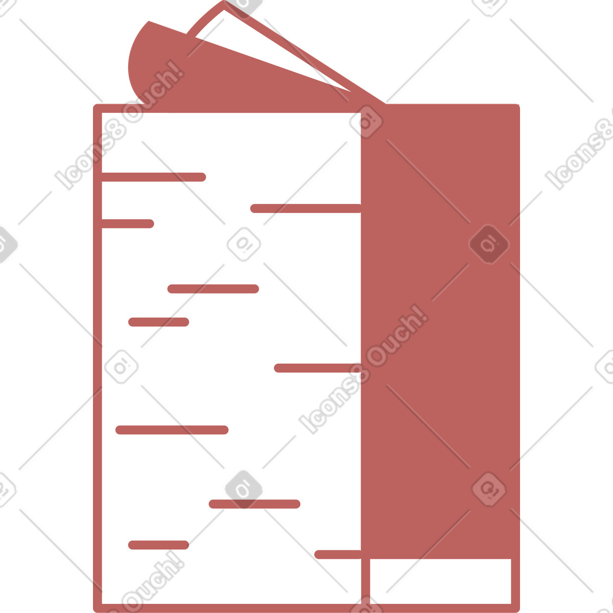 Document illustration in PNG, SVG