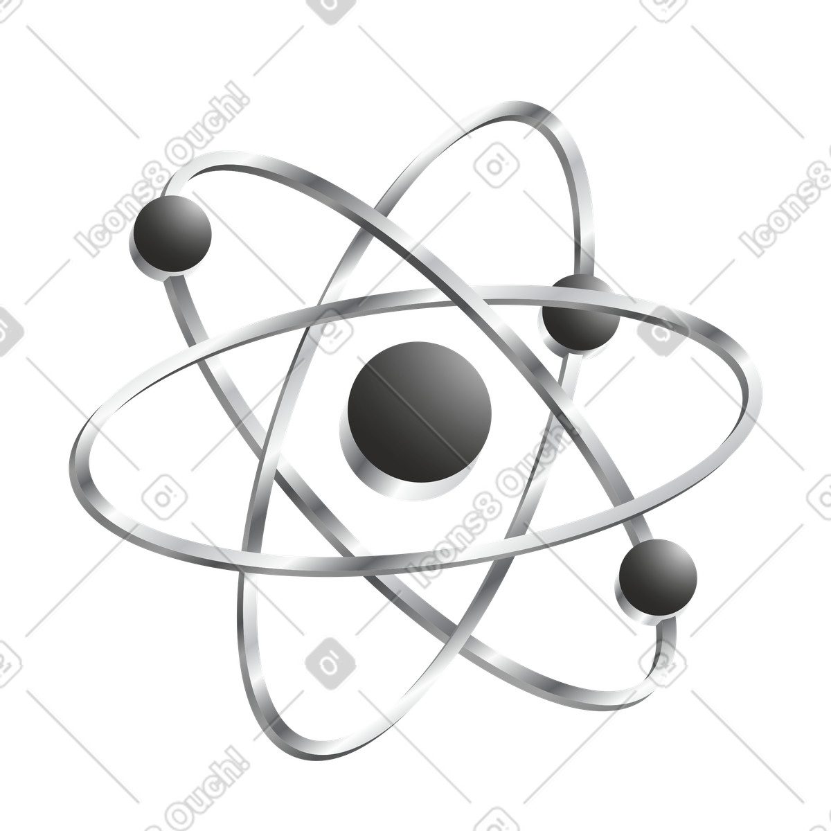 Иллюстрация Physics atom model with electrons circling core particle в стиле Token — скачать в форматах PNG, SVG