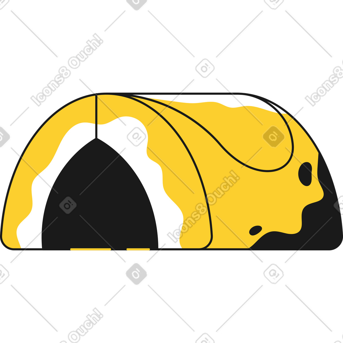 Ilustración Carpa turistica en estilo Taxi a descargar en PNG y SVG