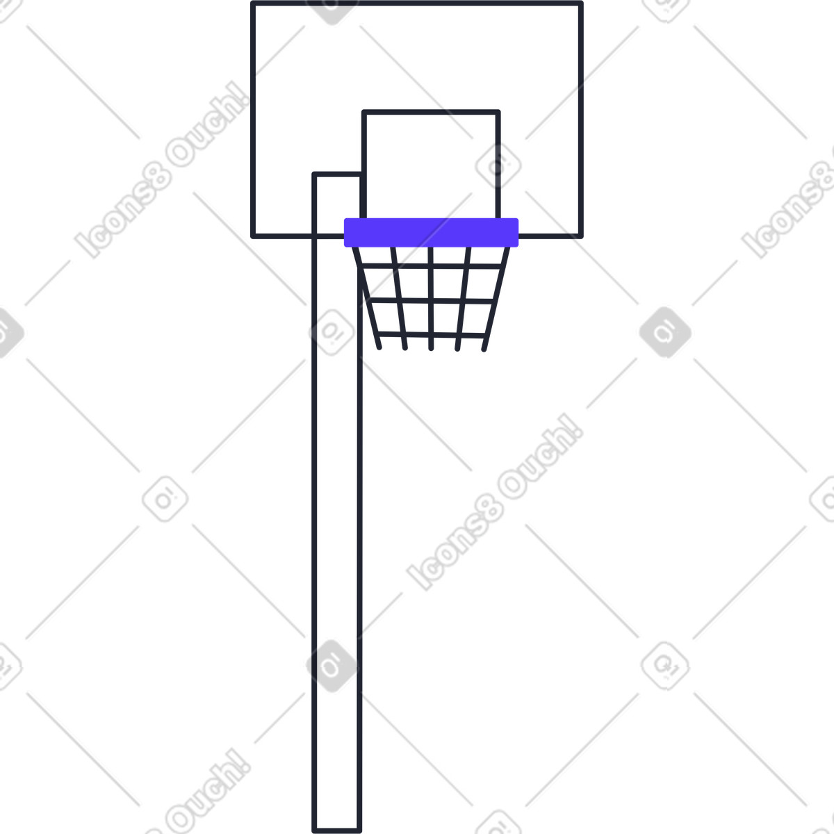 Speranza di basket illustrazione in stile Pablita scarica in PNG, SVG