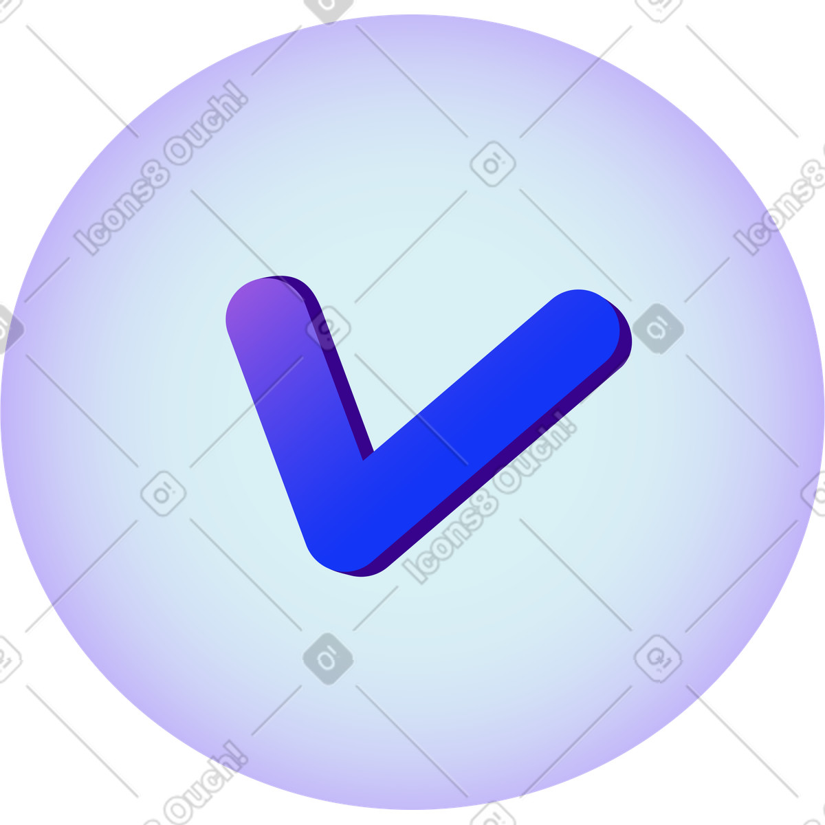 Check mark icon illustration in PNG, SVG