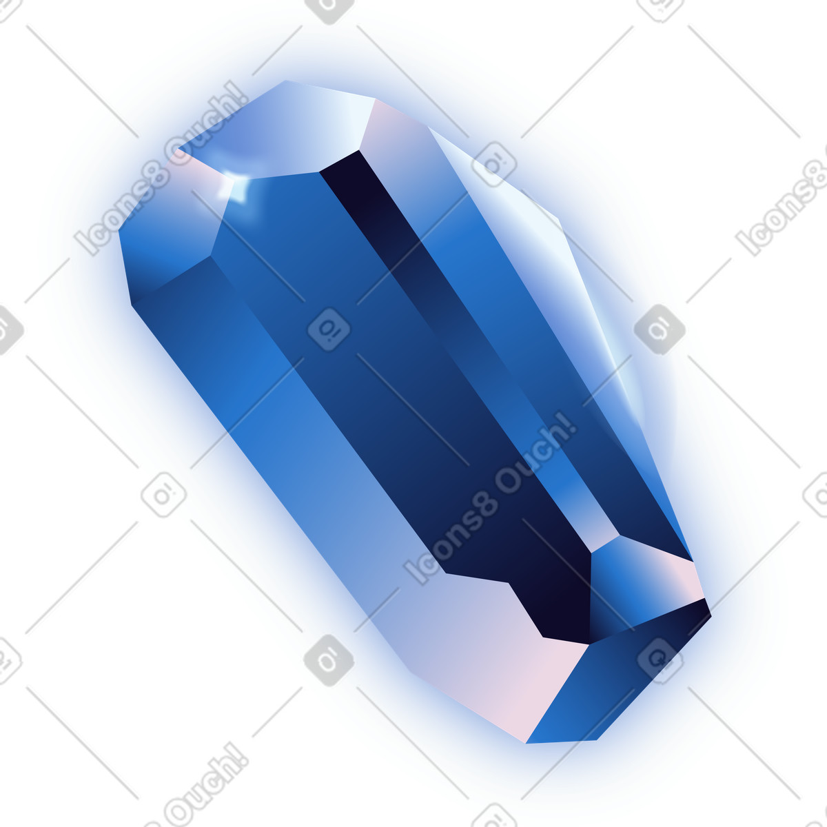 Cristallo illustrazione in stile Dimension scarica in PNG, SVG